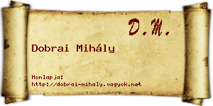 Dobrai Mihály névjegykártya
