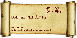 Dobrai Mihály névjegykártya