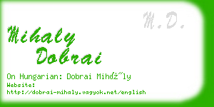 mihaly dobrai business card